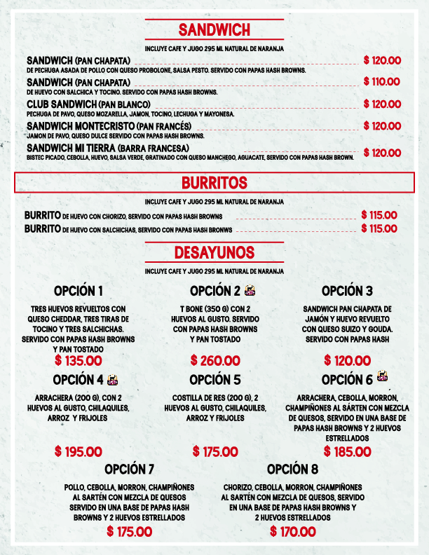 La Finca de San Marcos Menu - Image 1