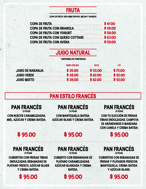 La Finca de San Marcos Menu - Image 3